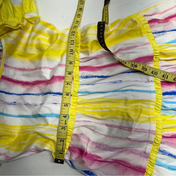 ALDEN ADAIR MULTICOLOR RUFFLE SLEEVES MINI DRESS SIZE S - Picture 10 of 11